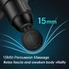 Massager całego ciała 12-24 V Wysoka częstotliwość profesjonalna masaż pistolet masażowy LCD Electric Percussion Fashial Pistolet Głębokie mięsień Relaks Fitness Ból ulży 230815