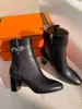 Boots 2021s Famous Brands Buckles Women Boot Ankle Black Brown Leather Women's Booty Ladies Boots Flats Chunky Heels