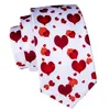 Menswhite Krawatte mit Print Red Heart Muster Herren Tie Meeting Business Hochzeitsfeier Casual Party Krawatte N-3097313J