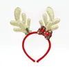 Christmas Decorative Hair Hoop Buckle Deer Horn Snowman Head Hoop Christmas Party Decoration Adult and Children's Headwear