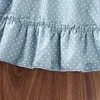 Mädchenkleider Mädchenkleid Sommer Neues modisches Prinzessinnenkleid mit gepunkteten Ärmeln und Rüschen