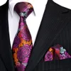 E12 Men's Tie Sets Rose Multicolor Fuchsia Red Yellow Blue Floral Neckties Pocket Square 100% Silk New Wholesal258G