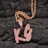 Charms Uwin Naam kettingborstel aangepaste letters hanger ijs uit gepersonaliseerde cadeau drop 230815