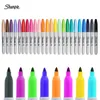 Ручки рисования 1224 ПК Установите Sanford Sharpie Oil Marker Marker Marker Art Pen Perment Color Office Staintory 1 мм NIB 230815