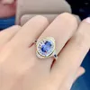 Rings Cluster The Engagement Gift Fashiontanzanite Ring Natural and Real Tanzanite 925 Sterling Silver per uomini o donne