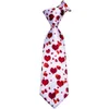 Herenwhite stropdas met print rood hartpatroon Heren Tie Business Wedding Party Casual Party Ntralte N-30973087