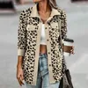 Jackets femininos femininos de roupas de leopardo de roupas femininas