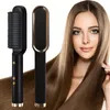 Hair Straightener Brush Multifunctional Electric Heat Comb Straightener Portable Hair Styling Comb For Women
