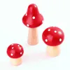 Garden Decorations Simulated Mushroom Small Fake Micro Landscape Ornament Decor Wooden Figurine Terrarium Artificial Fairy Statue