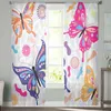 Curtain Butterfly Holiday Tulle Sheer Curtains for Bedroom Kitchen Decor Curtains Hotel Drapes R230816