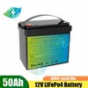 Lithium Battery Pack 12V 50Ah LifePo4 Battery voor zonne -energieopslagsystemen+ 5A Charger