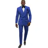 Tute da uomo Abito da uomo Primavera e autunno Risvolto doppio petto Slim Wedding Groom Tuxedo Ball Moda Casual Plus Size