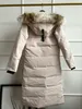 Parka Donna piumino doudoune donna parka invernale cappotti pelliccia di lupo parka da donna felpa con cappuccio gode cappotto imbottito chateau giacche lunghe bianco nero