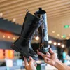 Stövlar barnstövlar flickor höga stövlar nya 2023 Autumn Winters Kid's Double Zipper Little Girl Antiskid Princess Long Boots Shoes J230816