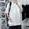 Con cappuccio per uomini ehi mi manchi lettera maglietta coreana cotone maniche corte magliette uomini tops unisex oversize oversize sciolte da donna casual da donna casual