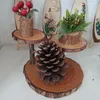 Dijkartikelen sets cake rack buffet display bord fruitcakes riser botanische rustieke houder feest plank bloem schotel houten standaard decor r7a2