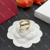 Designer Diamond Femmes Anneaux Gold Anneaux d'ouverture Bague de perle ouverte avec boîte à cadeau