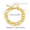 Strand CCGOOD Figaro Punk Design Bracelet For Women Gold Plated 18 K High Quality Double Layer Luxury Fashion Jewelry Pulseras Mujer