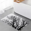 카펫 검은 색과 흰색 나무 바닥 매트 입구 문 거실 깔개 부엌 무슬림 카펫 욕실 도식 홈 장식