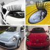 4PCS2PAIRS Zwart schattig 3D -auto Logo Sticker Sticker Sticker Autoproplamp Wimpers Automotive Wimpers Eyeliner CAR ACCESORYS SHIPPI268B