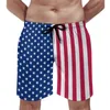 Męskie szorty Red White Blue Star Board Patriotic USA Flag Casual Beach Custom Fitness Fitness Szybki suchy pnie