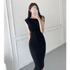 فساتين غير رسمية قبالة الكتف Midi Dress Women Sexy Slim Short Sleeve Bodycon مناسبة رسمية كورية الملابس الصيفية