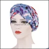 Beanie/Skull Caps Böhmen Print Muslim Turban Scarf For Women Islamic Inner Hijab Arab Wrap Head Scarves Femme Musman Turbante Mujer D DH7KU