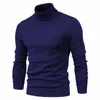 Herentruien 10 kleur winter herenturtleneck truien warme zwarte slanke gebreide pullovers mannen massieve kleur casual truien mannelijke herfst gebreide kleding j230806