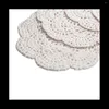 TABELA TATS 4PCS 8,6 polegadas de crochê redonda redonda de renda do garote de algodão de algodão Placemats de algodão (bege)
