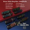 퍼프 10K Breze Stiik Kingmax 10000 토네이도 퍼프 10000 조정 가능한 공기 흐름 850mAh 충전식 배터리 20ml 포드 장치를 갖춘 DTL 용 일회용 vape 서브 -OHM 메쉬 코일 0 1%