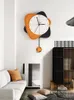 Relógios de parede Pêndulo pendurado no quartzo relógio de arte nórdica decoração de sala de estar de cozinha wandklok presente para casa