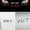 Auto styling 3D metaal V6T V8T Logo metaalembleembadge stickers voor Audi S3 S4 S5 S6 S7 S8 A2 A1 A5 A6 A6 A3 A4 A7 Q3 Q5 Q7 TT248L