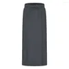Röcke grau schwarz 2023 Sommer Mode schlanker Girly Stil hoher Taille Elastizität Rock Frauenkleidung