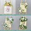 Decorative Flowers Large Artificial Wedding Decor Welcome Flower Arch Home Party Stage Floral Backdrop Wall Hanging Fake Arrangement Props