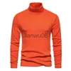 Męskie swetry męskie fioletowe golar SWEATK AUTN Zima długie rękawy ciepłe swobodne topy Slim Fit Fit Warm Pullover Undershirt Men 12 kolorów J230806
