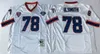 1960 1994 xxv football 78 Bruce Smith Jersey 83 Ander Reed 32 OJ Simpson 12 Jim Kelly 34 Thurman Thomas Team Blue White Man Vintage 35e anniversaire 75e éd