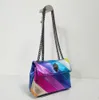 Kurt Geiger Bag Rainbow Women Handbag Jointing Colorful Cross Body Patchwork Clutch Fashion leisure