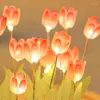 Luces nocturnas Tulipan Material de bricolaje de la cama Luz de sueño adorno para el hogar Decoraciones del hogar
