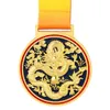 Decorative Objects Figurines Blank Generic Medal Creative Dragon Mascot School Sports Awards Competition Gold Silver Medals Print for Free On The 230815