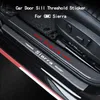 For GMC Sierra Car Door Sill Threshold Guard Sticker Carbon Fiber Pattern Emblem Decal205n