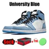 With Box Palomino 1 1s basketball shoes for mens womens Black Phantom University Blue Reverse Mocha Satin Bred trainers sneakers