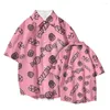 Casual shirts voor heren 2023 Leer- en zomer Lianshuo Store Aomen's Tops Trendy Candy Shirt T-shirt Kuppelmodellen met korte mouwen