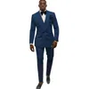 Tute da uomo Abito da uomo Primavera e autunno Risvolto doppio petto Slim Wedding Groom Tuxedo Ball Moda Casual Plus Size