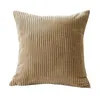 Pillow Corduroy Cover 45x45cm Square Decorative Covers Supplies A0KF