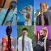 Wig Caps DIY tail Extensions Synthetic Boxing Braids Hair Rope For Women High Temperature Fiber Black Brown 230815