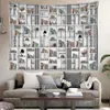 Tapestries 3D Bookshelf Tapestry Retro Style Home Decoration Tapestry Wall Hanging Decor Crow Sofa Decke R230816