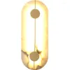 Wall Lamps Brass LED Light Natural Marble Parlor Bedroom Dining Room Stairs Scocne Home Atmosphere Lamp Fixtures Loft Deco