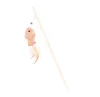 Cat Toys Funny Stick Interactive Kitten Wood Wand Feather Bell Fish Rat Doll Catcher Teaser Apport för inomhusdjur