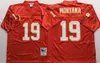 1994 Vintage voetbal 16 Len Dawson Jerseys 19 Joe Montana 58 Derrick Thomas 32 Marcus Allen Retro 35e 75e verjaardag Team rode kleur witte Ed voor sportfans