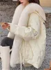 Kvinnor ner parkas kvinnor jacka vit anka stor päls krage avtagbar och förtjockad kvinnors vinterjacka Nya koreanska mode down jacka z230817